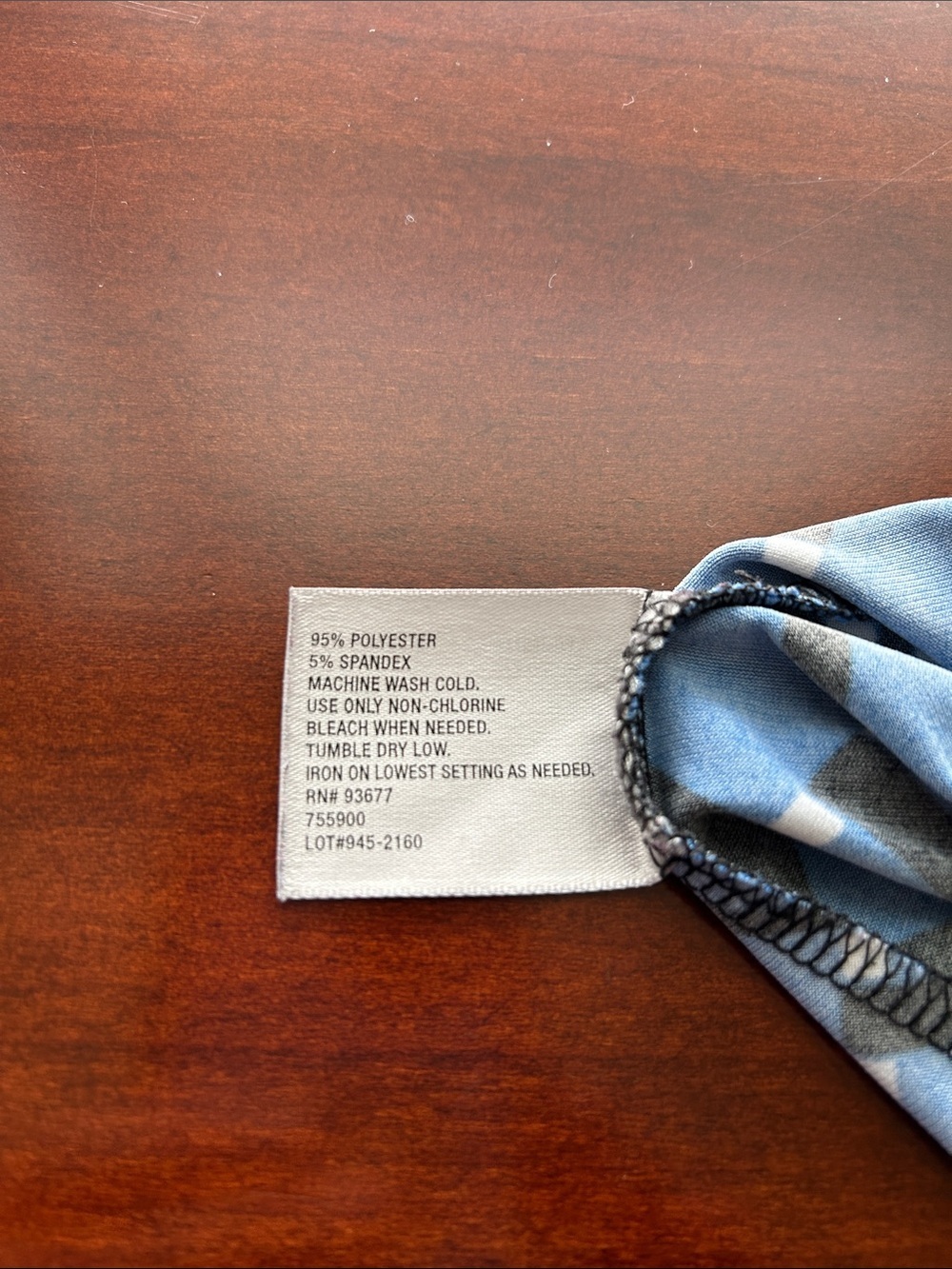 Worthington Blue Geometric Scoop Neck Top 2X - Picture 5 of 7